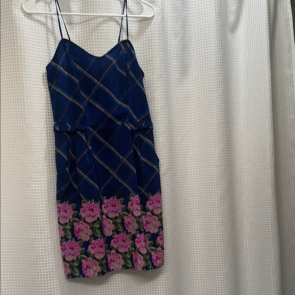 Xhilaration Navy and Pink Floral Mini Dress